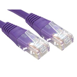 1 pcs - RS PRO Cat6 Male RJ45 to Male RJ45 Ethernet Cable, U/UTP, Purple PVC Sheath, 10m