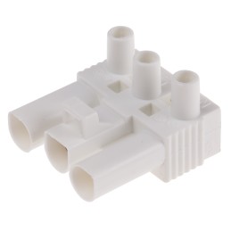 5 pcs - RS PRO Non-Fused Terminal Block, 3-Way, 16A, 2.5 mm² Wire, Screw Down Termination