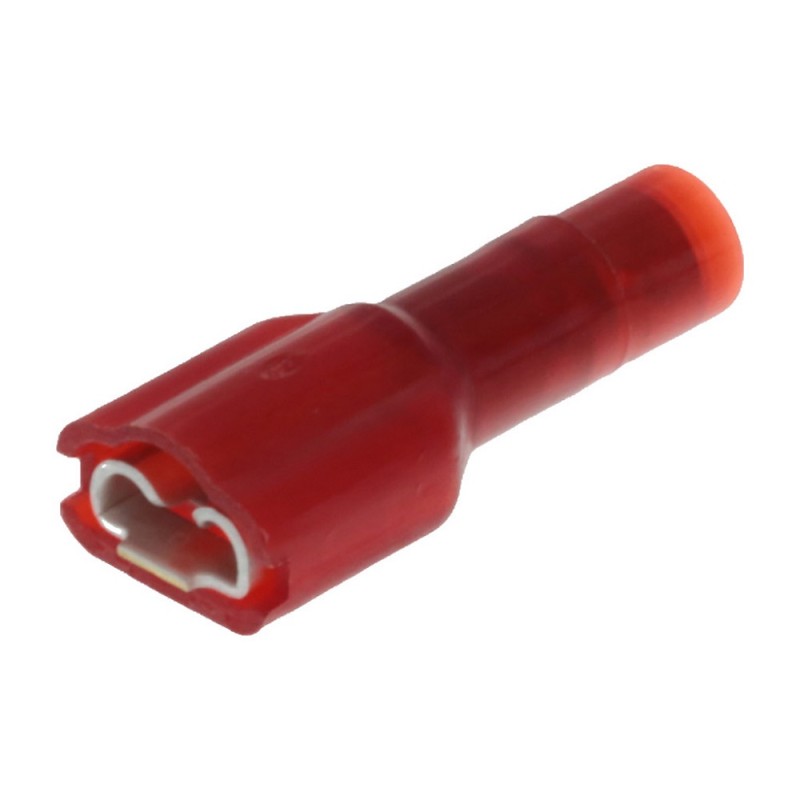 1 pcs - Molex Red Insulated Female Spade Connector, Receptacle, 0.81 x 4.75mm Tab Size