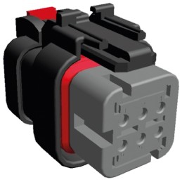 1 pcs - TE Connectivity, AMPSEAL 16 Automotive Connector Socket 6 Way