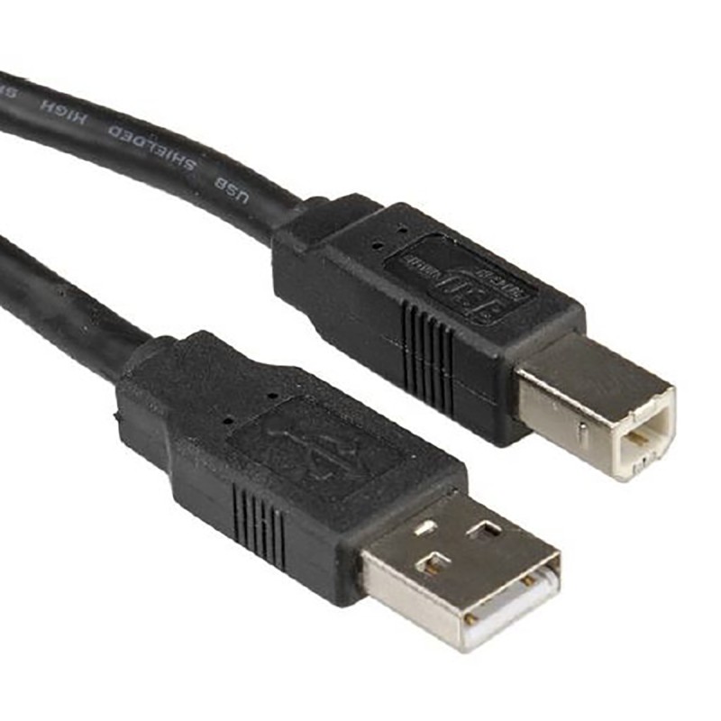 1 pcs - Roline USB 2.0 Cable, Male USB A to Male USB B Cable, 4.5m