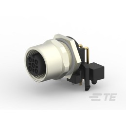 1 pcs - TE Connectivity Circular Connector, 4 Contacts, Cable Mount, M12 Connector, Socket