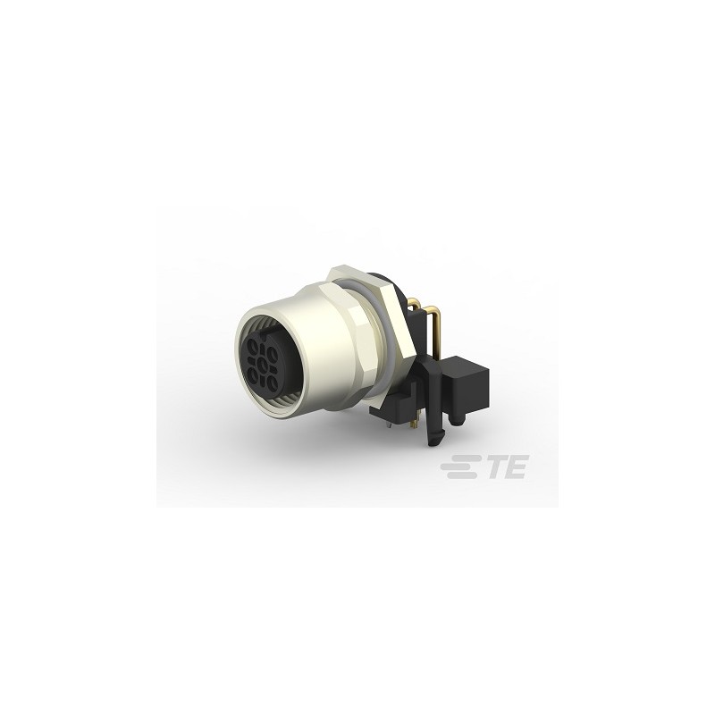 1 pcs - TE Connectivity Circular Connector, 4 Contacts, Cable Mount, M12 Connector, Socket