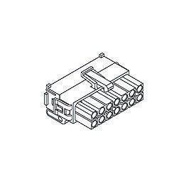 5 pcs - TE Connectivity, Mini-Universal MATE-N-LOK II Male Connector Housing, 4.14mm Pitch, 12 Way, 2 Row