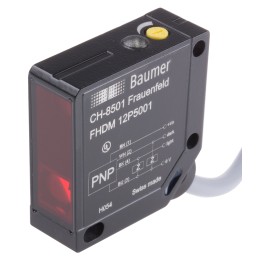 1 pcs - Baumer Diffuse Photoelectric Sensor, Block Sensor, 15 mm - 300 mm Detection Range