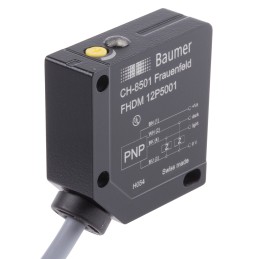 1 pcs - Baumer Diffuse Photoelectric Sensor, Block Sensor, 15 mm - 300 mm Detection Range