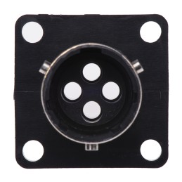 1 pcs - ITT Cannon Circular Connector, 4 Contacts, Panel Mount, Socket, Male, IP65, Trident Ringlock Series