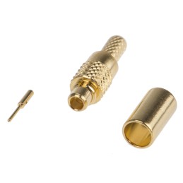 1 pcs - Amphenol RF, Plug Cable Mount MMCX Connector, 50Ω, Crimp Termination, Straight Body