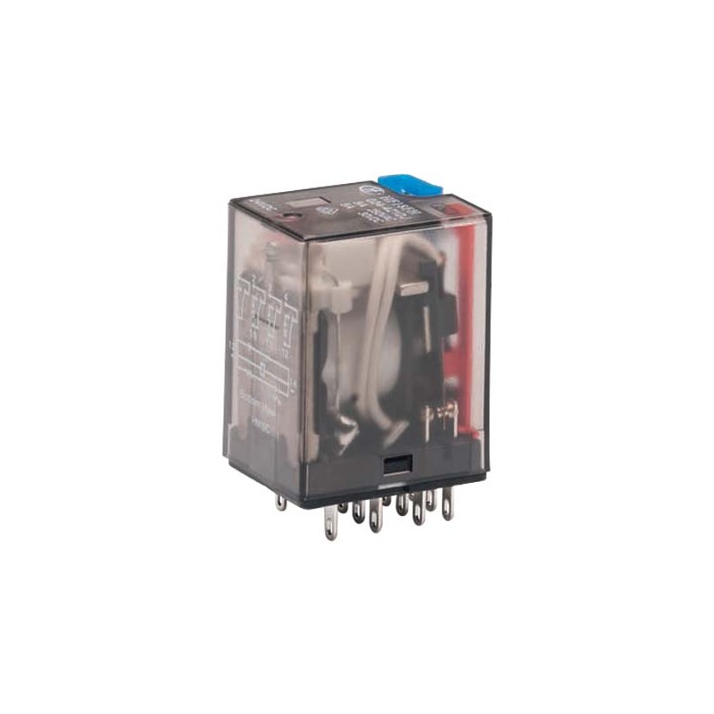 1 pcs - Wago DIN Rail Power Relay, 24V dc Coil, 5A Switching Current, 4PDT