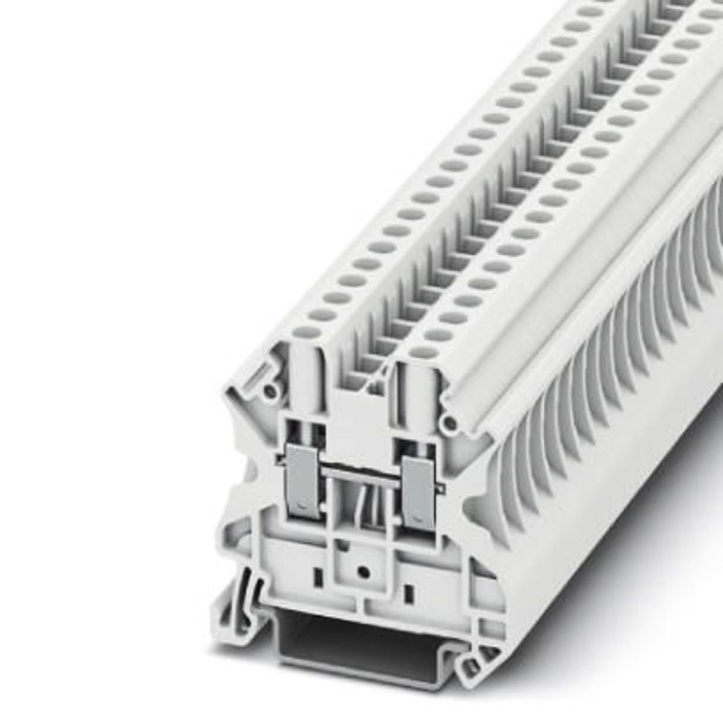 1 pcs - Phoenix Contact UT 4 WH Series White Feed Through Terminal Block, 4mm², Single-Level, Screw Termination