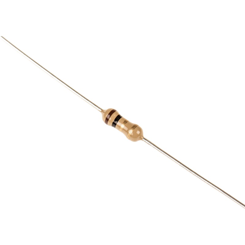 100 pcs - CFR25J1R0 TE Connectivity 1Ω Carbon Film Carbon Film Resistor 0.33W ±5% CFR25J1R0