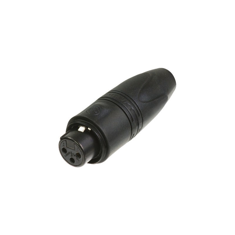 1 pcs - Neutrik Cable Mount XLR Connector, Female, 50 V, 3 Way, Gold Alloy over Nickel Plating