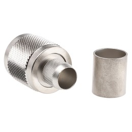 1 pcs - Telegartner, Plug Cable Mount UHF Connector, 50Ω, Crimp Termination, Straight Body