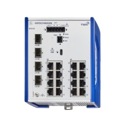 1 pcs - Hirschmann BOBCAT Series DIN Rail Mount Ethernet Switch, 20 RJ45 Ports, 1000 - 2500Mbit/s Transmission, 12 - 24V dc