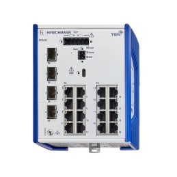 1 pcs - Hirschmann BOBCAT Series DIN Rail Mount Ethernet Switch, 16 RJ45 Ports, 1000 - 2500Mbit/s Transmission, 12 - 24V dc