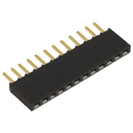 1 pcs - Samtec SSW Series Straight Through Hole Mount PCB Socket, 12-Contact, 1-Row, 2.54mm Pitch, Solder Termination