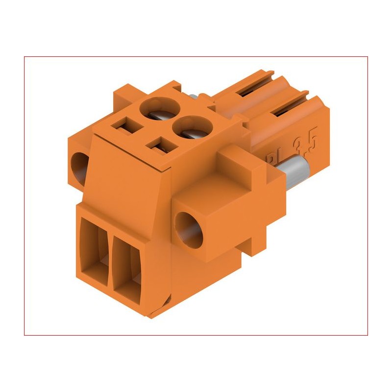 5 pcs - Weidmuller 3.5mm Pitch 2 Way Pluggable Terminal Block, Plug, Cable Mount, Screw Termination