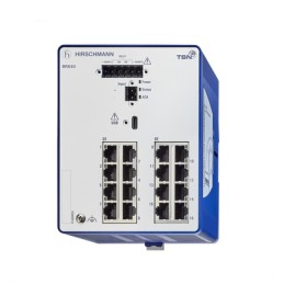1 pcs - Hirschmann BOBCAT Series DIN Rail Mount Ethernet Switch, 16 RJ45 Ports, 1000 - 2500Mbit/s Transmission, 12 - 24V dc