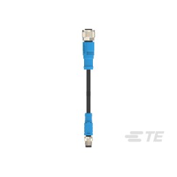 1 pcs - TE Connectivity Straight Male 4 way M8 to Straight Female 4 way M12 Sensor Actuator Cable, 500mm