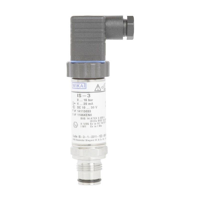 1 pcs - WIKA IS-3 Series Pressure Sensor, 0bar Min, 250bar Max, Absolute, Gauge, Vacuum Reading