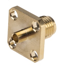 1 pcs - RS PRO, jack Flange Mount SMA Connector, 50Ω, Solder Termination, Straight Body