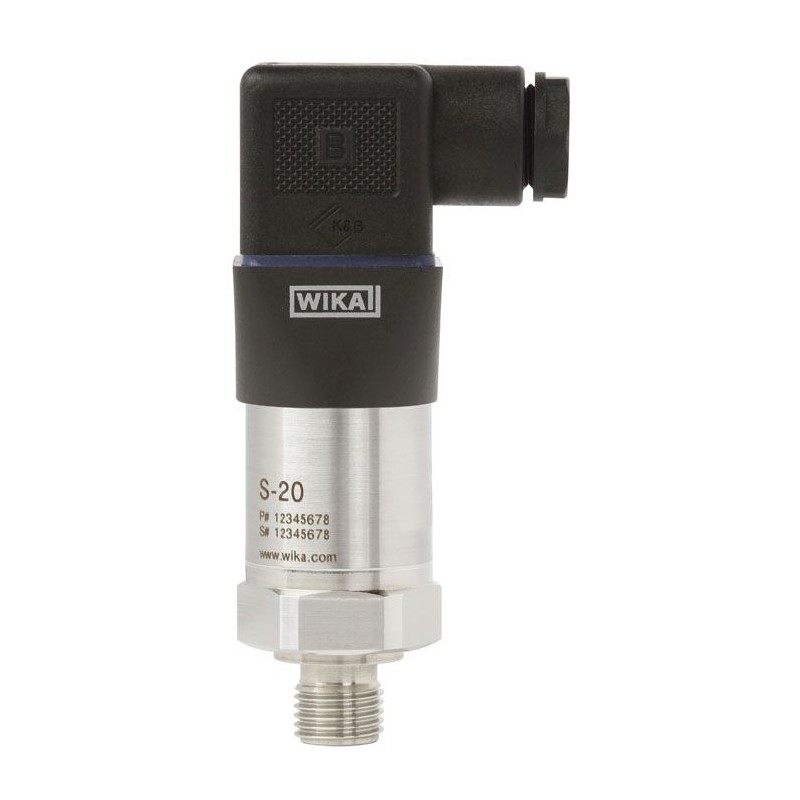 1 pcs - WIKA S-20 Series Pressure Sensor, 0bar Min, 25bar Max, 0 - 10 V Output, Gauge Reading