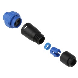 1 pcs - Bulgin Circular Connector, 2 Contacts, Cable Mount, Miniature Connector, Socket, Female, IP68, Buccaneer 400 Series