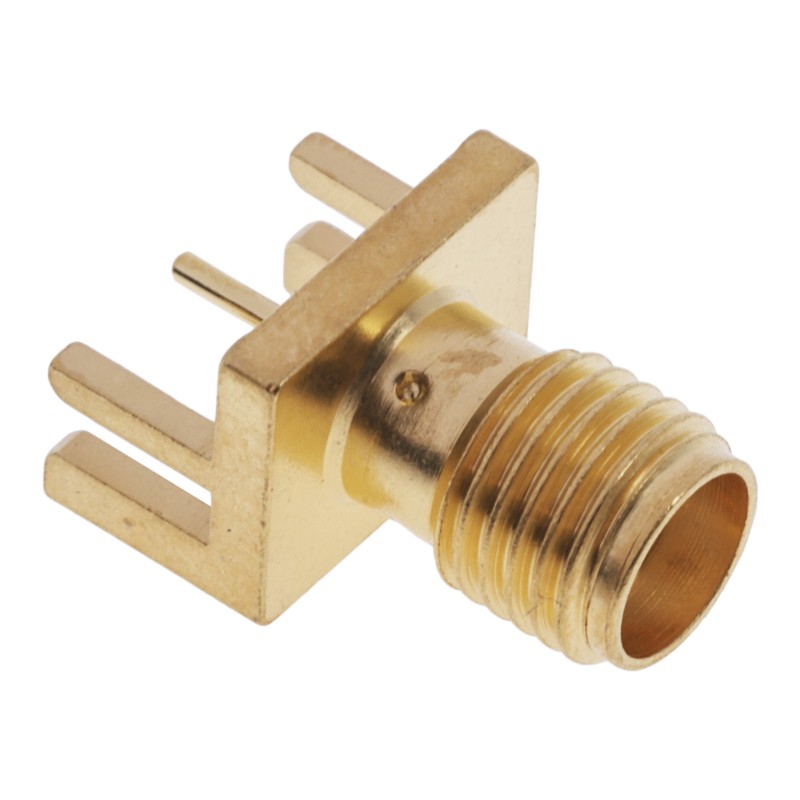 1 pcs - Cinch Connectors SMA Series, jack Edge Mount SMA Connector, 50Ω, Solder Termination, Straight Body