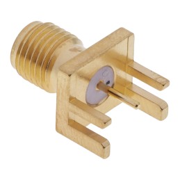 1 pcs - Cinch Connectors SMA Series, jack Edge Mount SMA Connector, 50Ω, Solder Termination, Straight Body