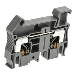 1 pcs - Phoenix Contact PT 6 Series Grey Feed Through Terminal Block, 10mm², Single-Level, Push In Termination