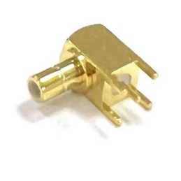 1 pcs - RS PRO, jack PCB Mount SMB Connector, 50Ω, Crimp Termination, Right Angle Body