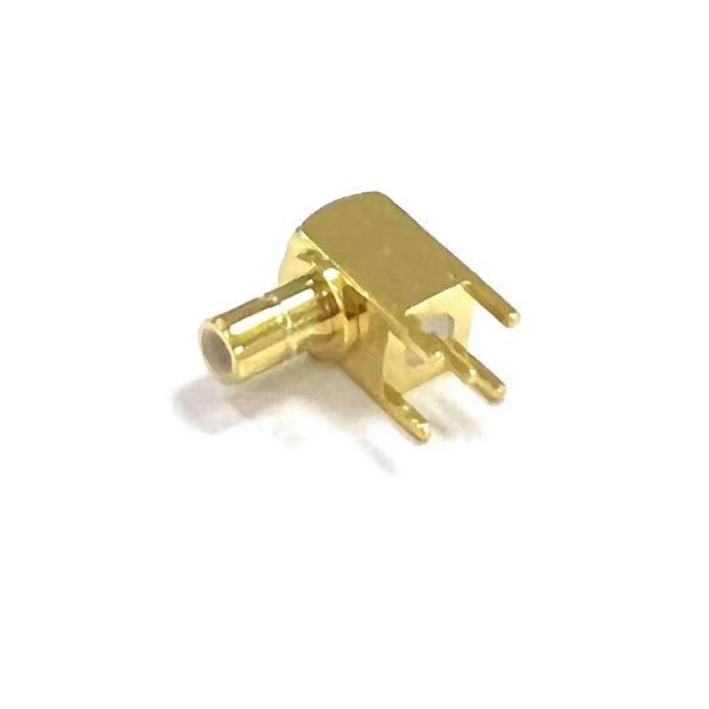 1 pcs - RS PRO, jack PCB Mount SMB Connector, 50Ω, Crimp Termination, Right Angle Body