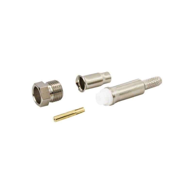 1 pcs - TE Connectivity, jack Cable Mount FME Connector, 50Ω, Crimp Termination, Straight Body