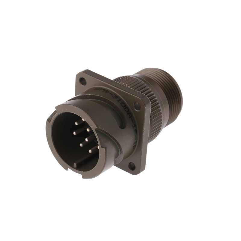 1 pcs - Amphenol Limited, 97B 10 Way Wall Mount MIL Spec Circular Connector Receptacle, Pin Contacts,Shell Size 18, Bayonet