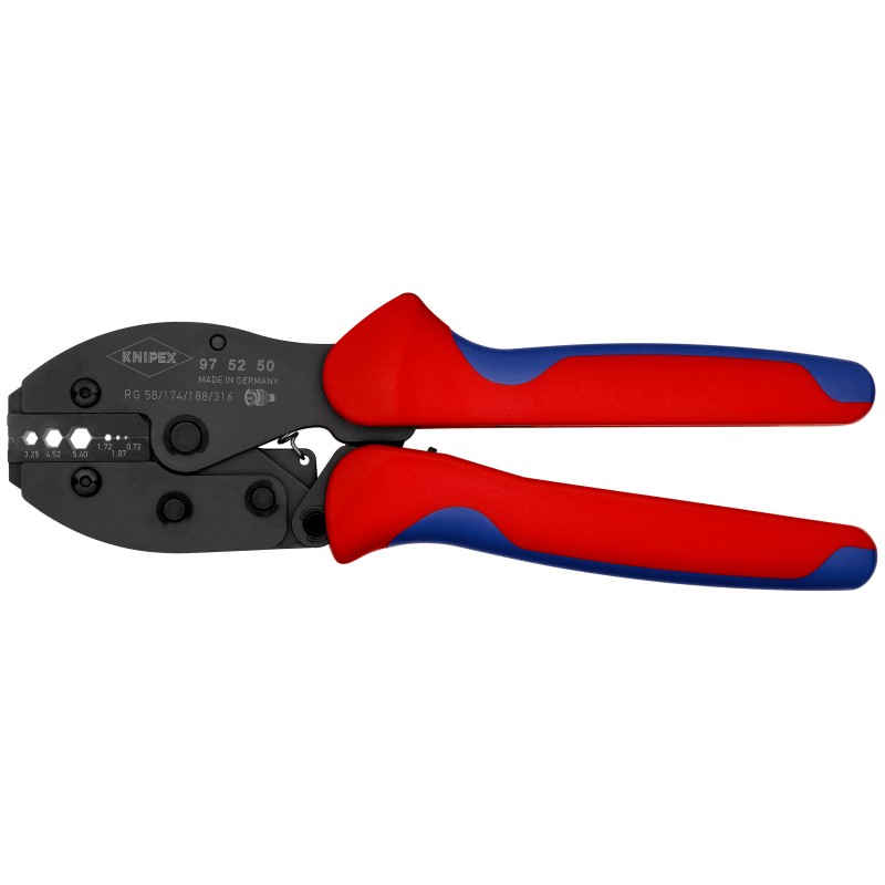 1 pcs - Knipex PreciForce Hand Ratcheting Crimp Tool for BNC Connectors, TNC Connectors