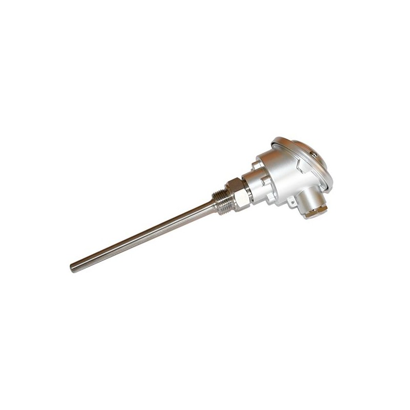1 pcs - Electrotherm PT100 RTD Sensor, 9mm Dia, 150mm Long, 3 Wire, G1/2, 3 DIN EN 60751 °C, F0 °C +200°C Max
