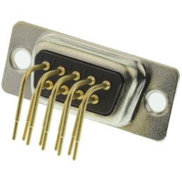 5 pcs - RS PRO 9 Way Right Angle Through Hole D-sub Connector Socket, 2.77mm Pitch