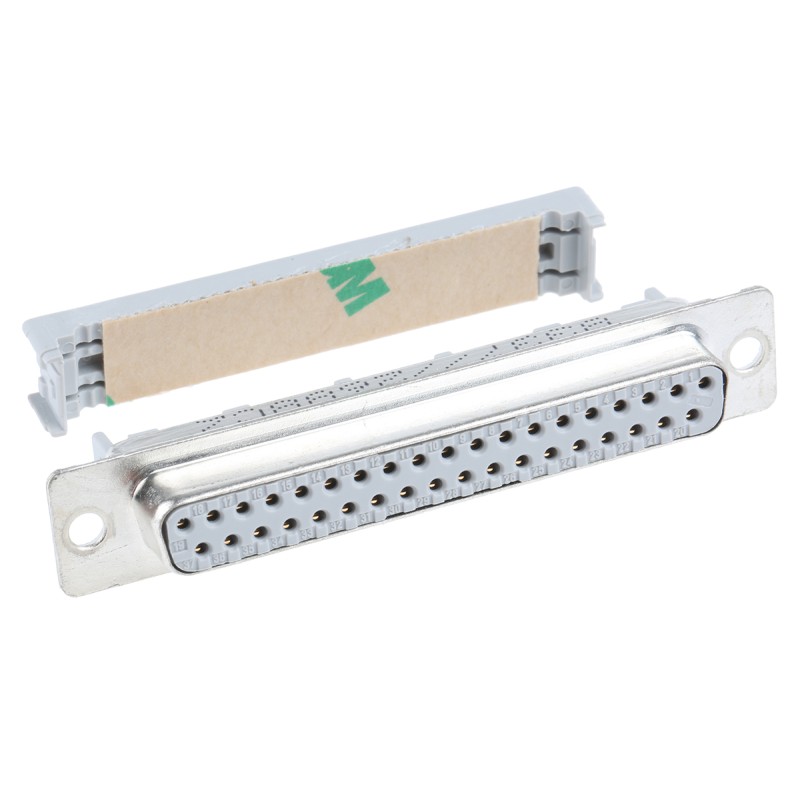 1 pcs - 3M 8300 37 Way Right Angle Cable Mount D-sub Connector Socket, 2.74mm Pitch