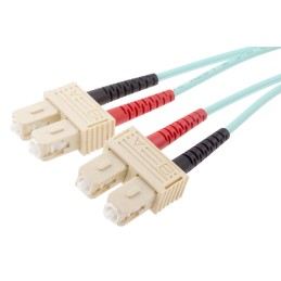 1 pcs - RS PRO SC to SC Duplex Multi Mode OM3 Fibre Optic Cable, 900μm, Blue, 5m