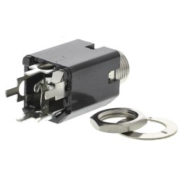 1 pcs - Switchcraft Jack Connector 6.35 mm Chassis Mount, PCB Mount Stereo Socket, 3Pole 3A