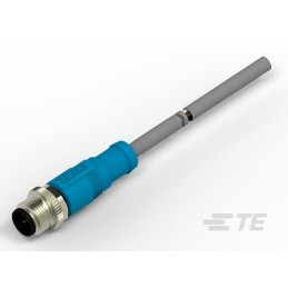 1 pcs - TE Connectivity Straight Male 5 way M12 to Unterminated Cable Assembly, 1m