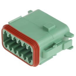 1 pcs - Deutsch, DT Automotive Connector Plug 12 Way, Crimp Termination