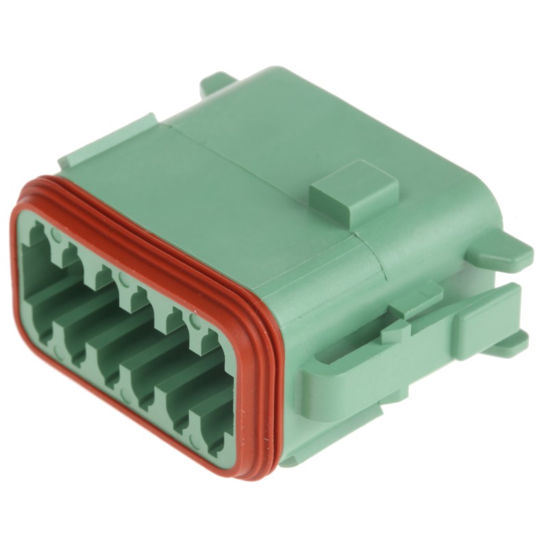 1 pcs - Deutsch, DT Automotive Connector Plug 12 Way, Crimp Termination