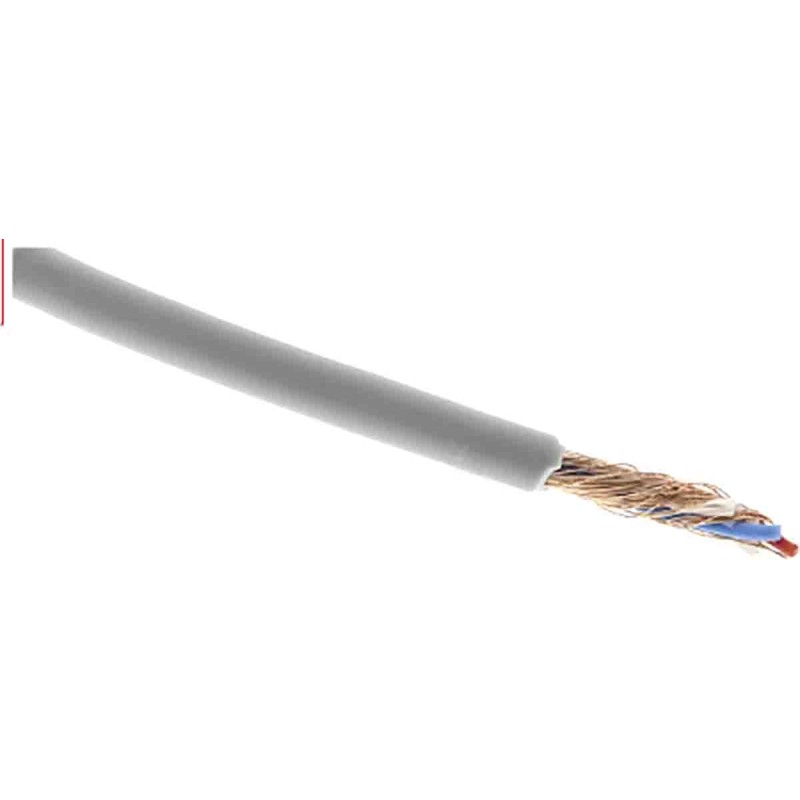 25 pcs - RS PRO Screened 2 Core Microphone Cable, 0.05 mm² CSA, 3.1mm od, 25m, Grey