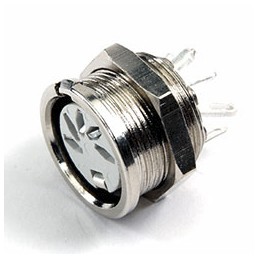 1 pcs - Deltron 3 Pole Din Socket, DIN 41524, DIN 45322, DIN 45326, DIN 45327, DIN 45329, 2A, 34 V ac/dc, Lockable, Female,