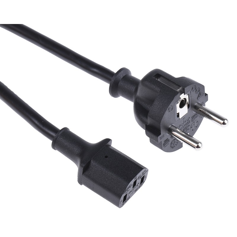 1 pcs - RS PRO IEC C13 Socket to CEE 7/7 Plug Power Cord, 5m