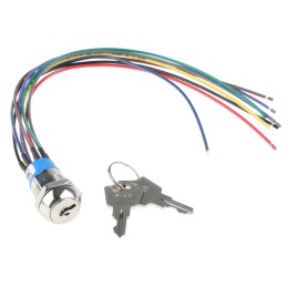 1 pcs - Key Switch, DPST, 4 A @ 28 V dc 3-Way Flat-Key
