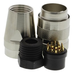 1 pcs - Amphenol Industrial, C 091 D 12 Pole M16 Din Socket, 3A, 150 V ac/dc IP67, Screw On, Female, Cable Mount