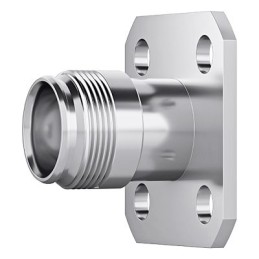 1 pcs - Telegartner Nex10 Series Panel Mount Circular Coaxial Connector, Solder Termination, Straight Body