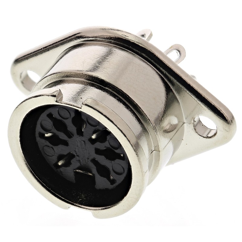 1 pcs - RS PRO 7 Pole Din Socket, 1A, 100 V ac, Bayonet, Female, Chassis Mount